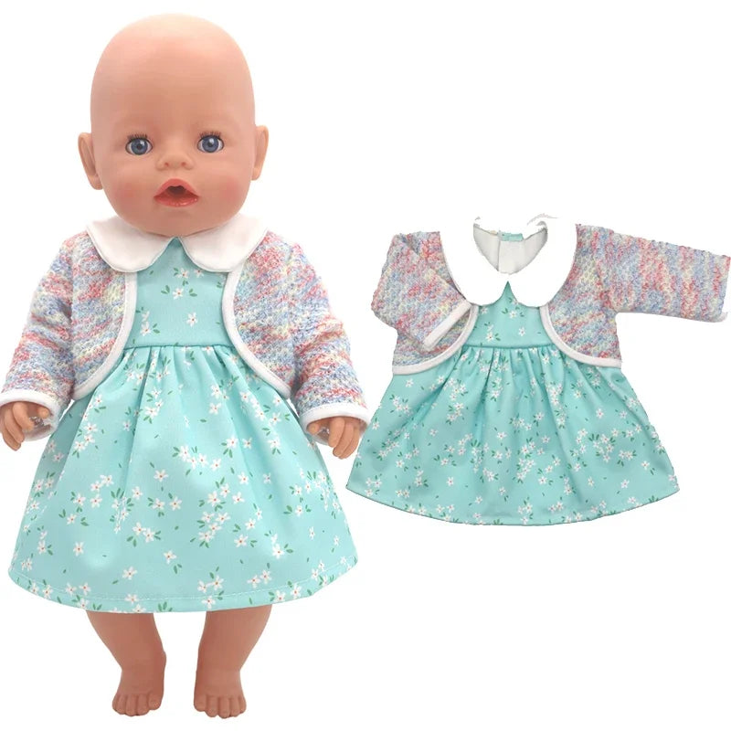 Nuken Vaatteet 43cm Born Baby Dollille