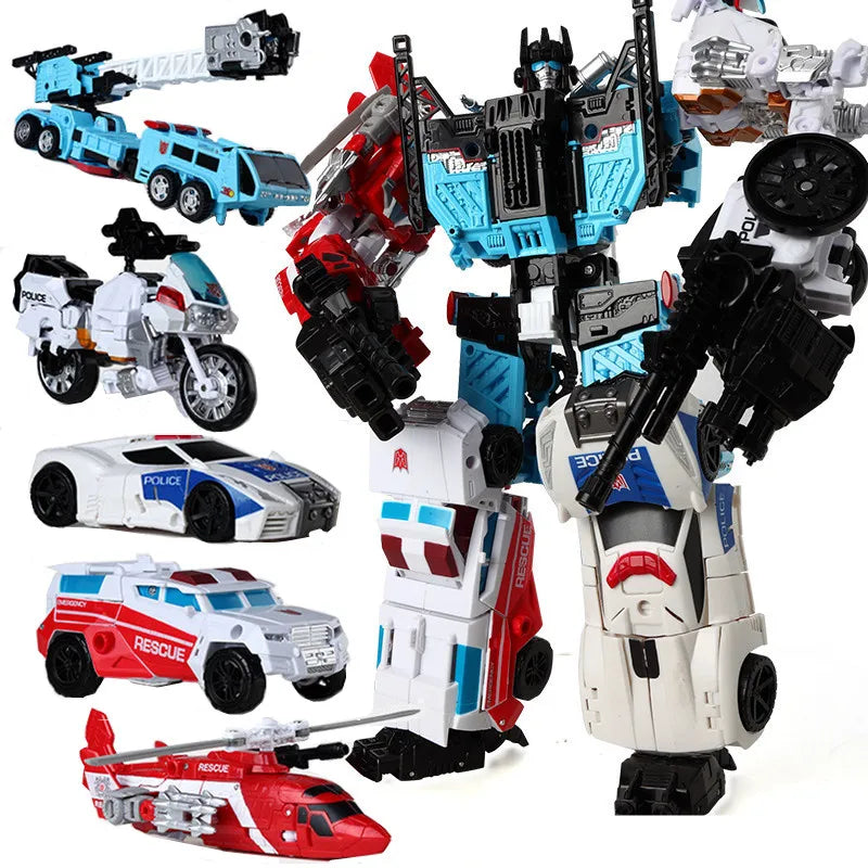 Haizhixing 5-in-1 Transformation Robot - Bruticus, Devastator, Superion ja Defensor