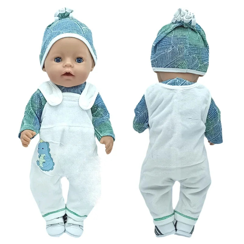 Nuken Vaatteet 43cm Born Baby Dollille
