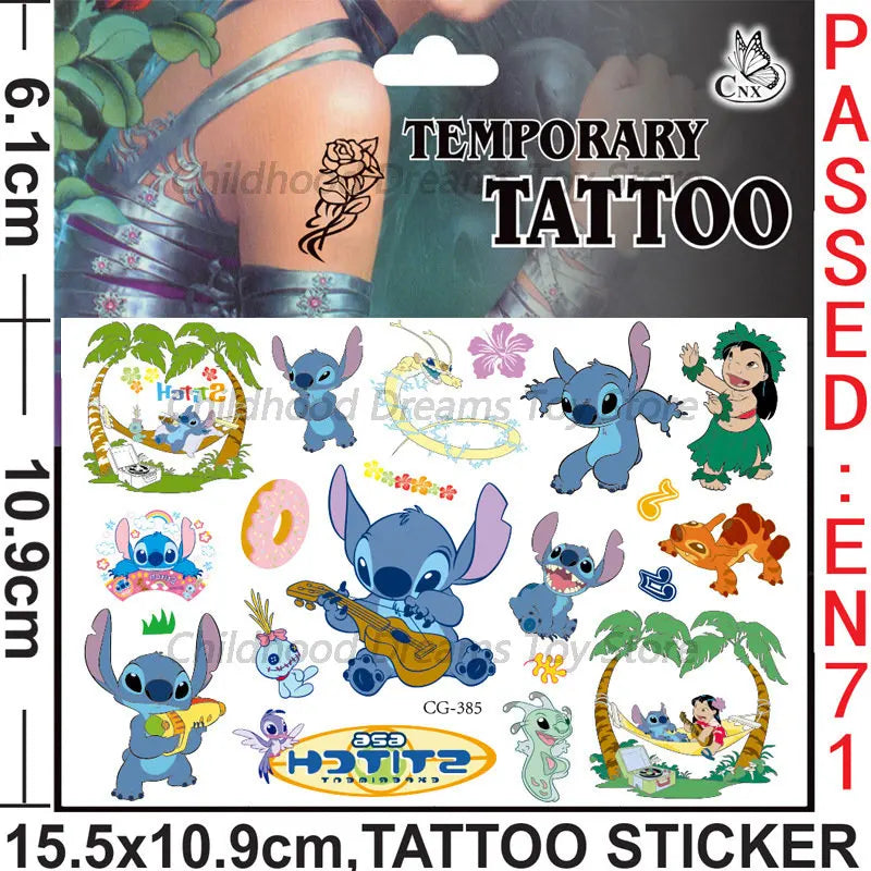 Suloiset Stitch Disney Tatuointitarrat