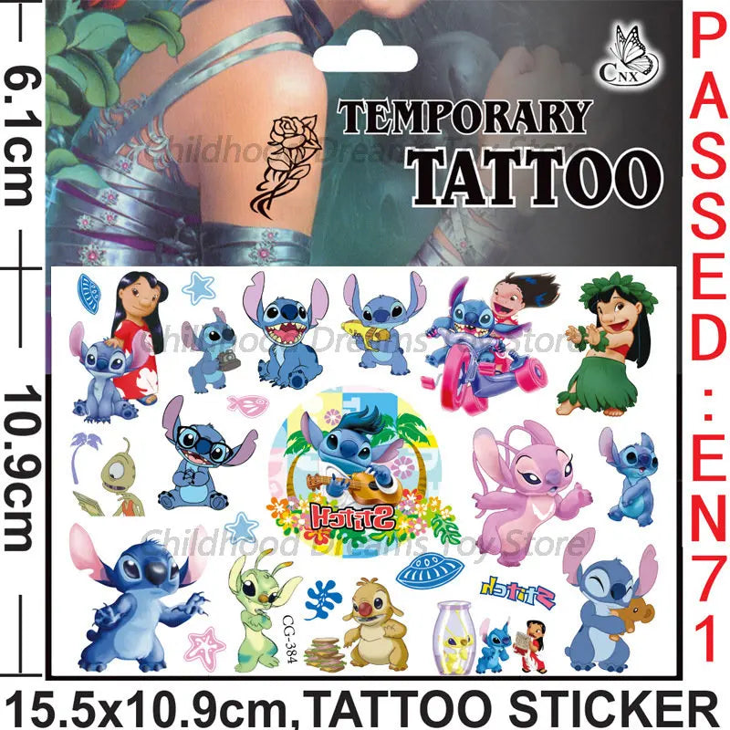Suloiset Stitch Disney Tatuointitarrat