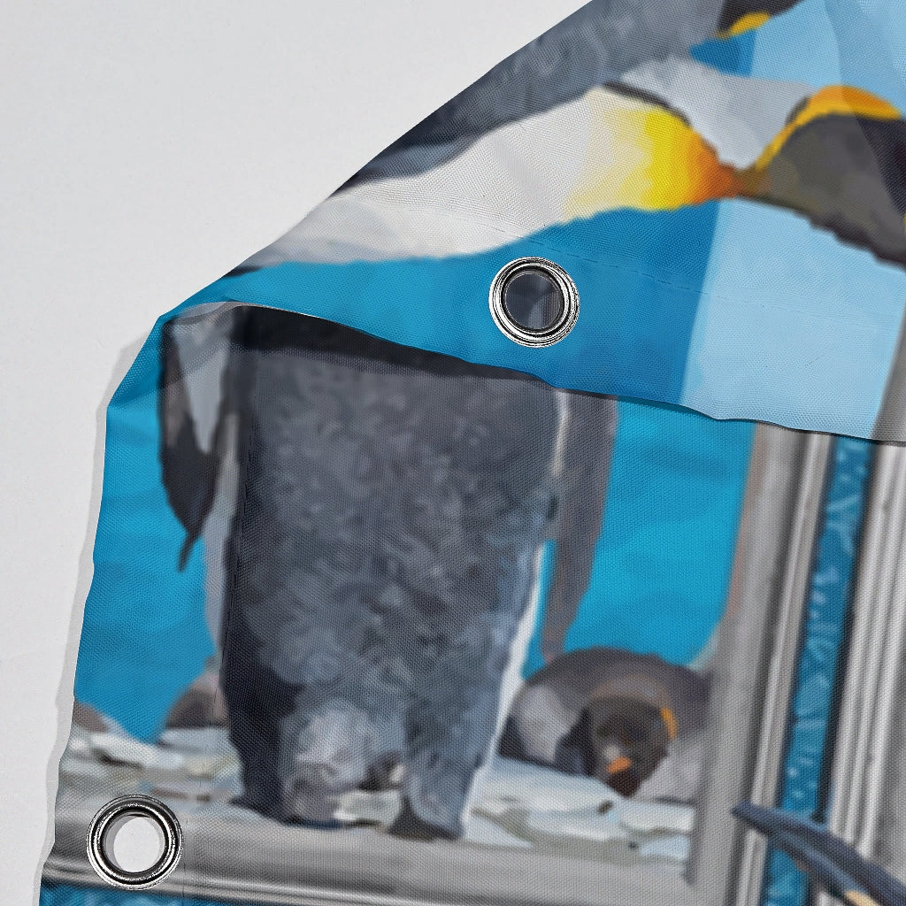 Suihkuverho pingviini
