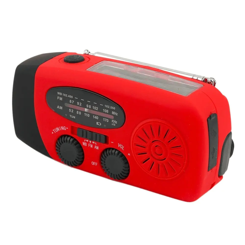Kannettava Hätäaurinkoradio LED-taskulampulla