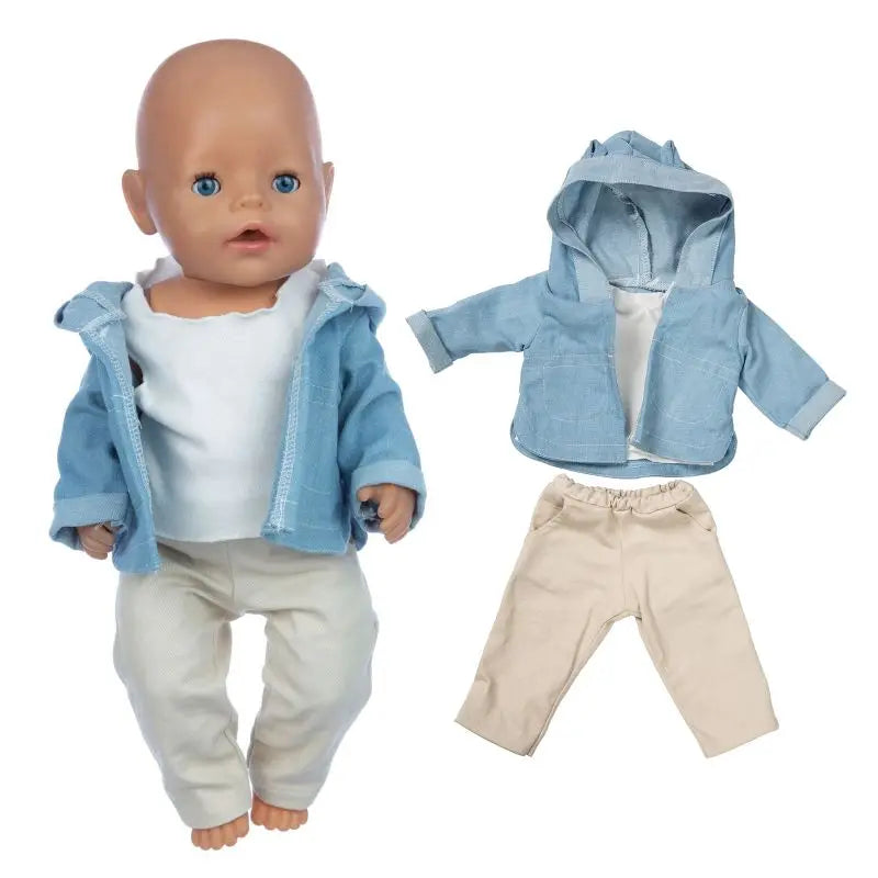 Söpöt sammakkopuvut, jotka sopivat 43 cm:n vauvanukeille 17 tuuman Reborn Baby Doll -vaatteille