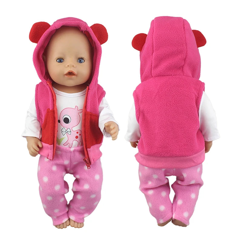 Söpöt sammakkopuvut, jotka sopivat 43 cm:n vauvanukeille 17 tuuman Reborn Baby Doll -vaatteille