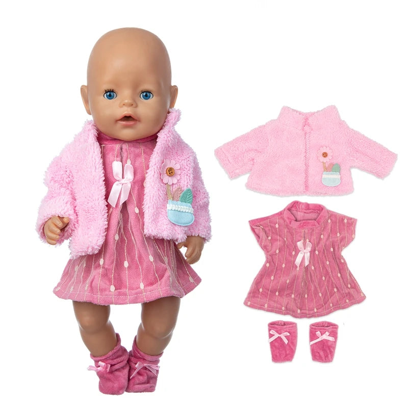 Söpöt sammakkopuvut, jotka sopivat 43 cm:n vauvanukeille 17 tuuman Reborn Baby Doll -vaatteille