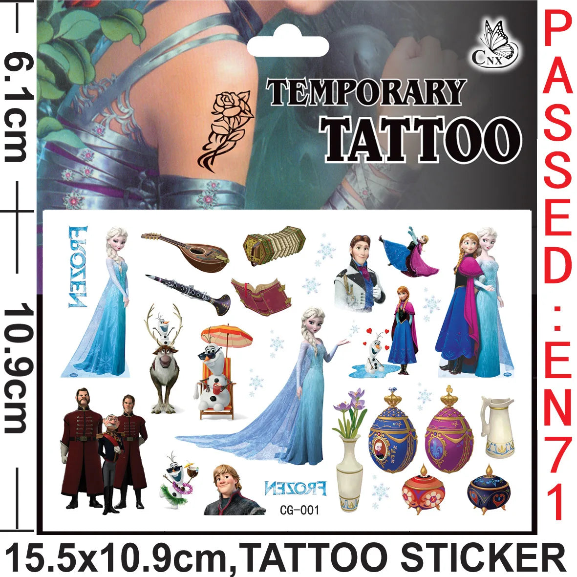 Disney Princess Frozen Tatuointitarrat