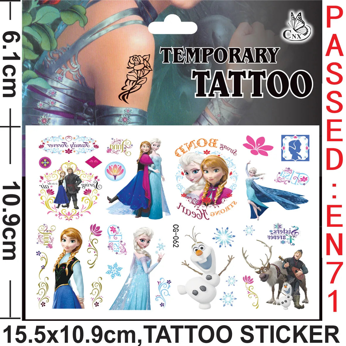 Disney Princess Frozen Tatuointitarrat
