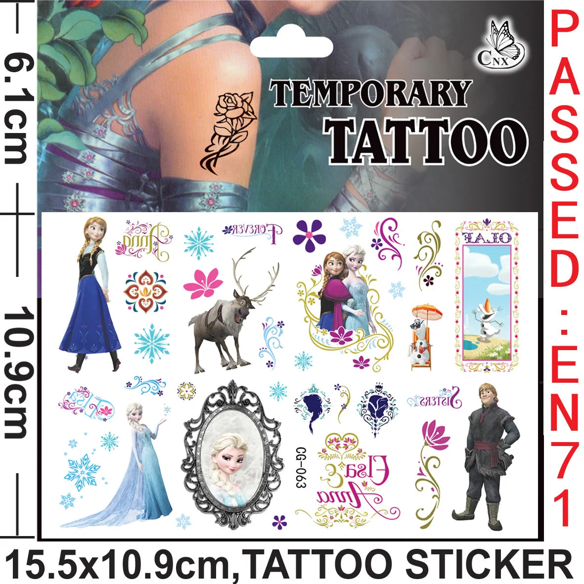 Disney Princess Frozen Tatuointitarrat