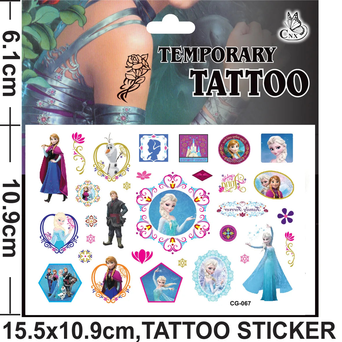 Disney Princess Frozen Tatuointitarrat