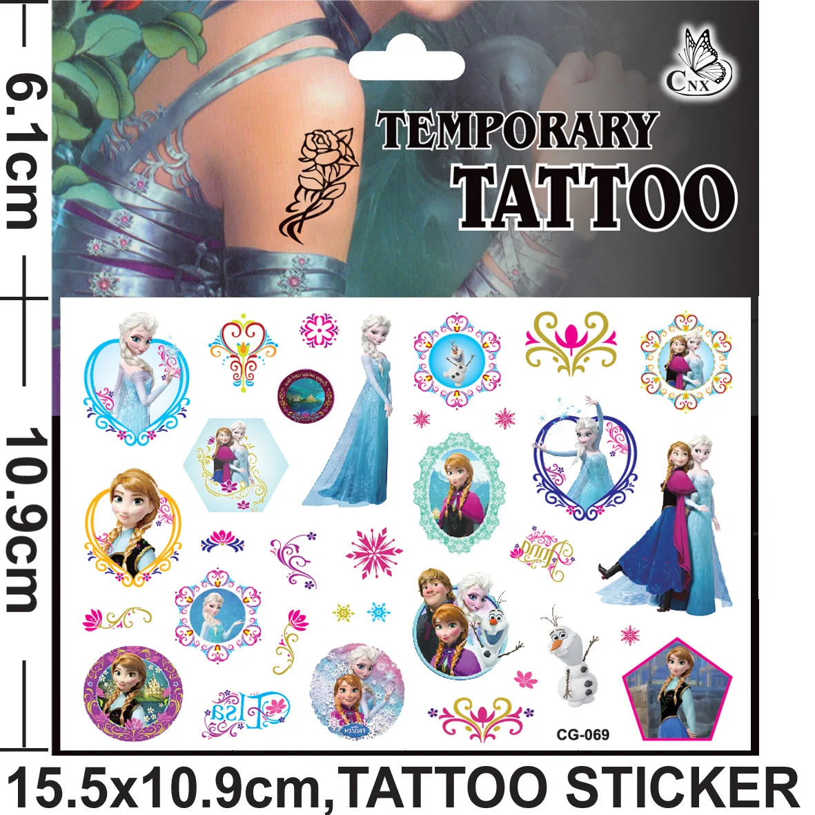 Disney Princess Frozen Tatuointitarrat