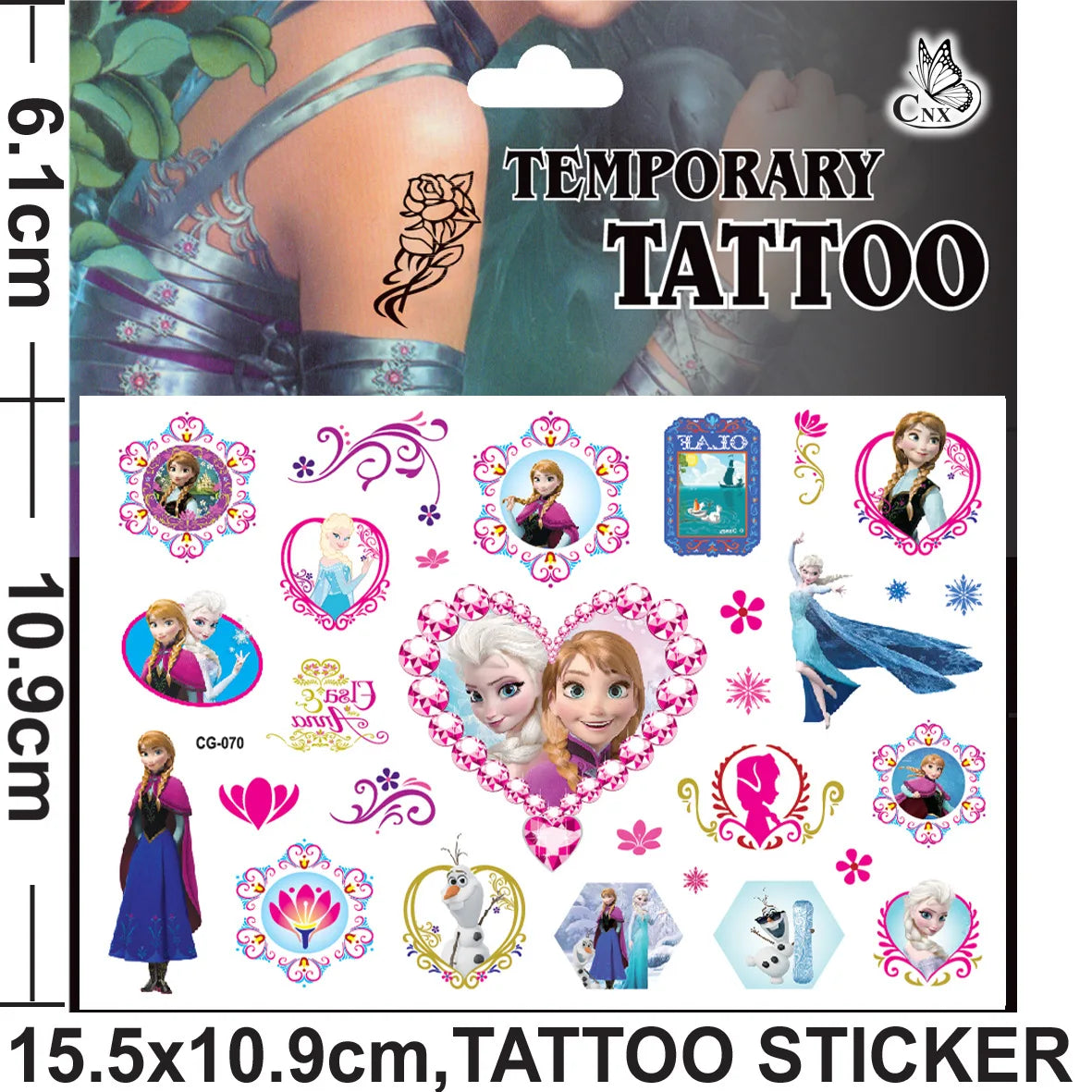 Disney Princess Frozen Tatuointitarrat