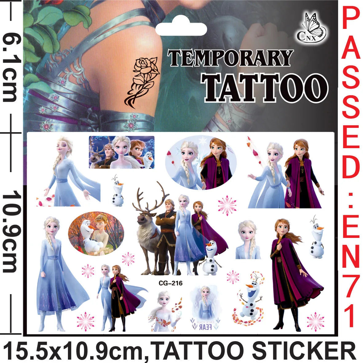 Disney Princess Frozen Tatuointitarrat