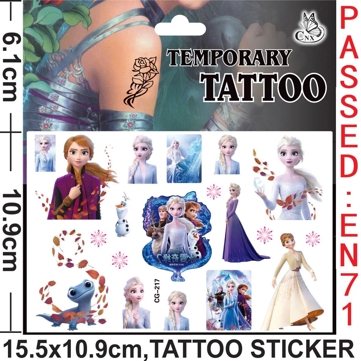 Disney Princess Frozen Tatuointitarrat