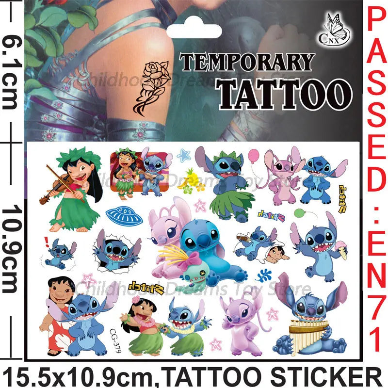Suloiset Stitch Disney Tatuointitarrat