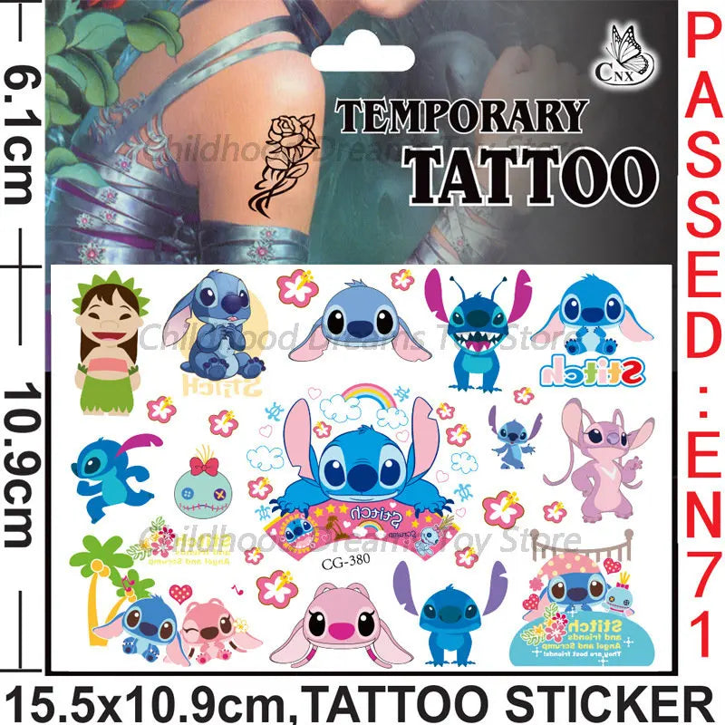 Suloiset Stitch Disney Tatuointitarrat