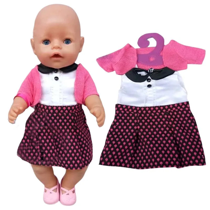 Nuken Vaatteet 43cm Born Baby Dollille