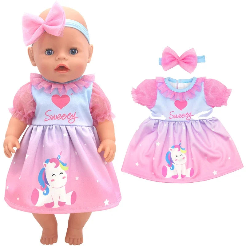 Nuken Vaatteet 43cm Born Baby Dollille