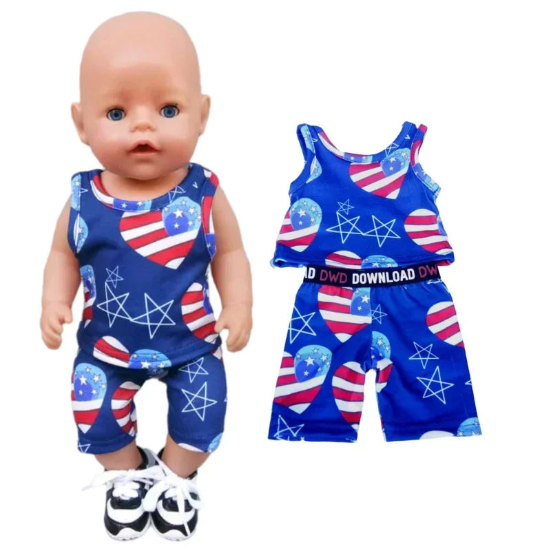Nuken Vaatteet 43cm Born Baby Dollille