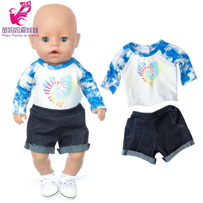 Nuken Vaatteet 43cm Born Baby Dollille