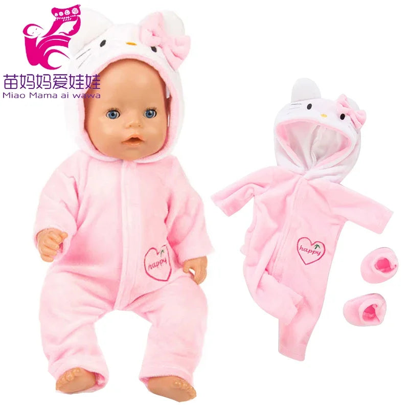 Nuken Vaatteet 43cm Born Baby Dollille