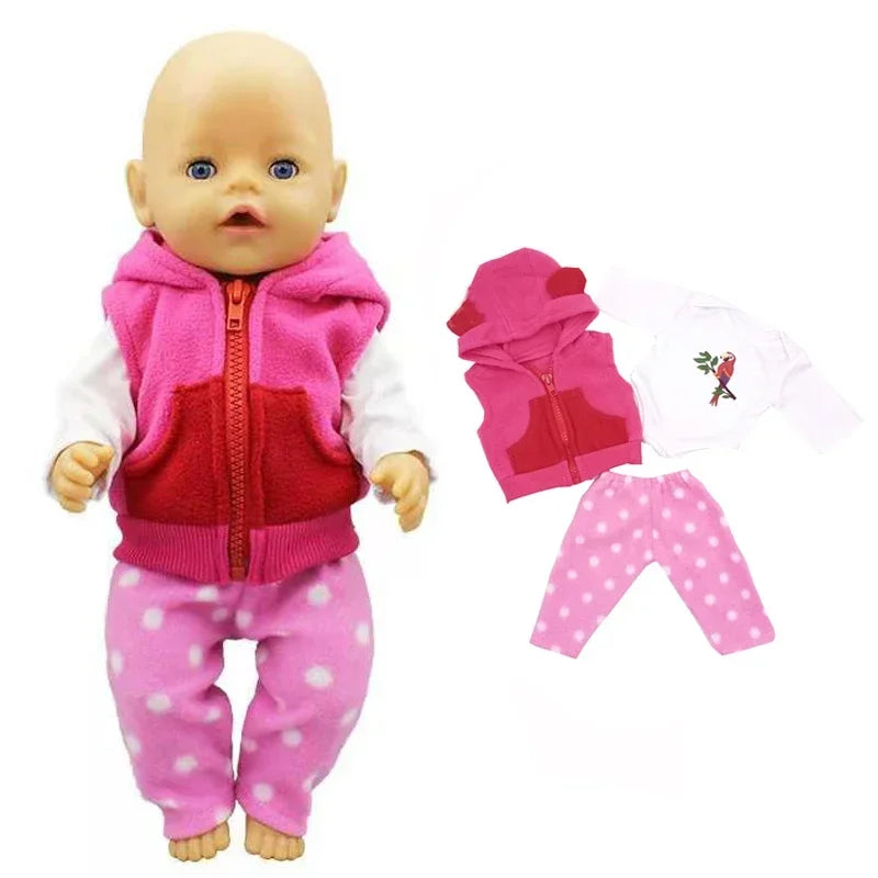 Nuken Vaatteet 43cm Born Baby Dollille