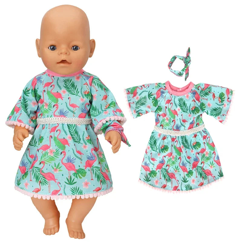 Nuken Vaatteet 43cm Born Baby Dollille
