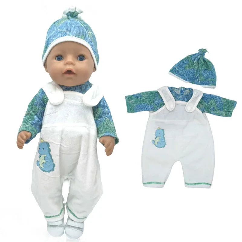 Nuken Vaatteet 43cm Born Baby Dollille