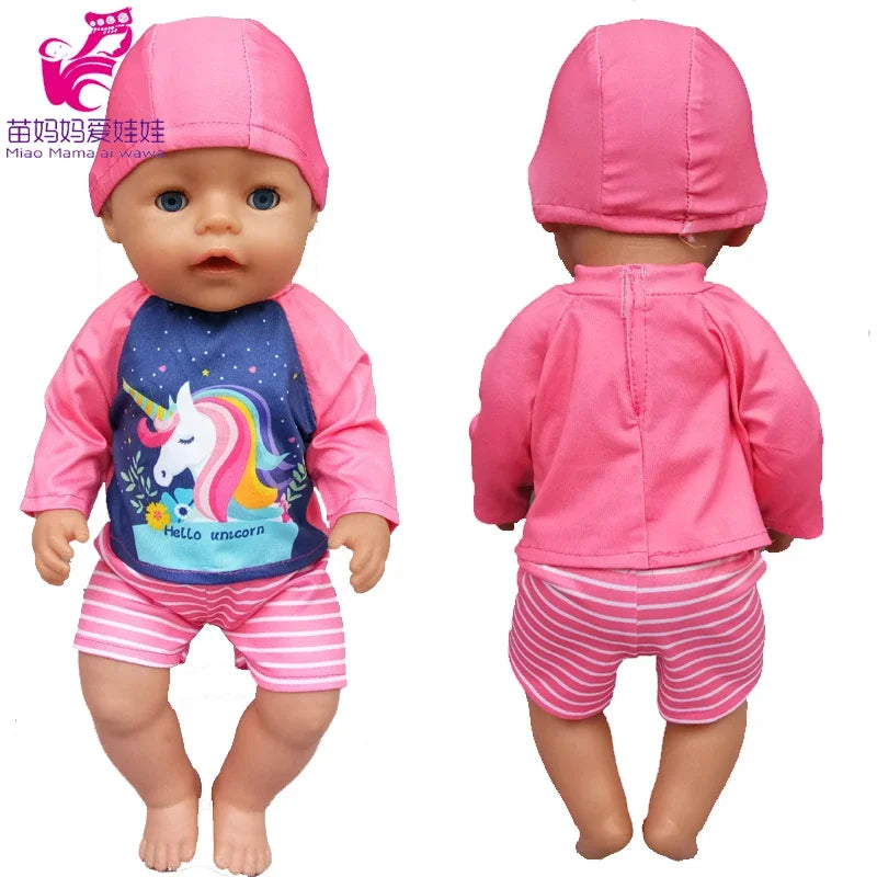 Nuken Vaatteet 43cm Born Baby Dollille