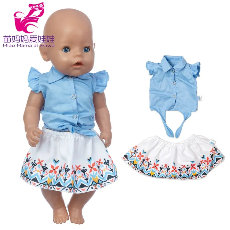 Nuken Vaatteet 43cm Born Baby Dollille