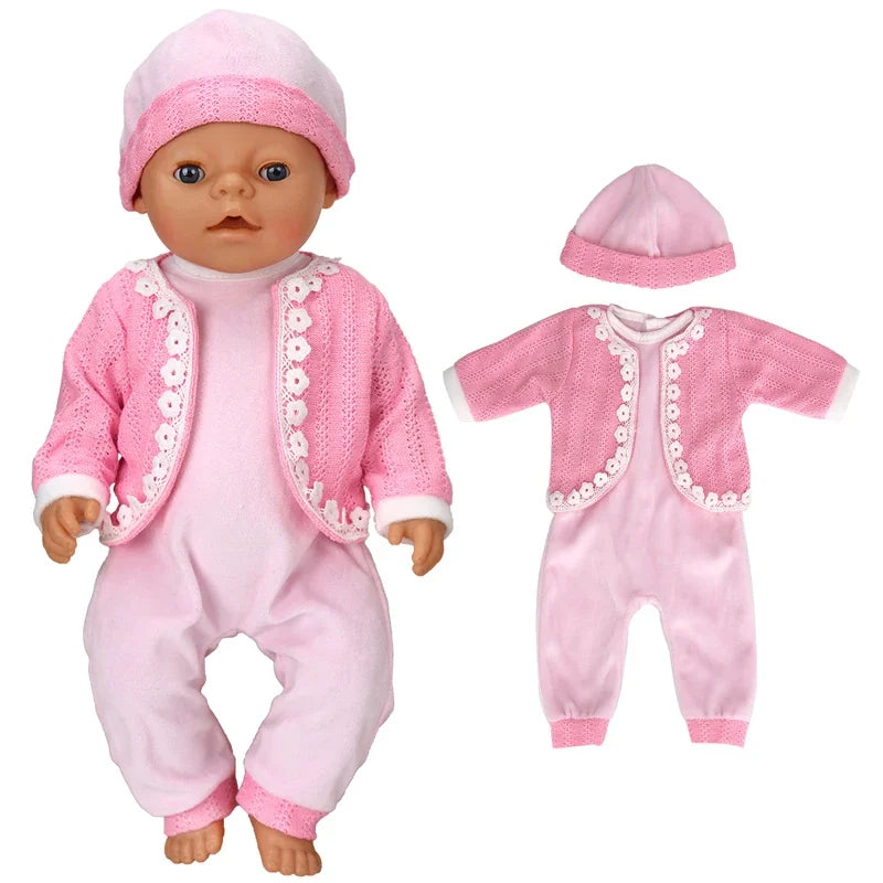 Nuken Vaatteet 43cm Born Baby Dollille