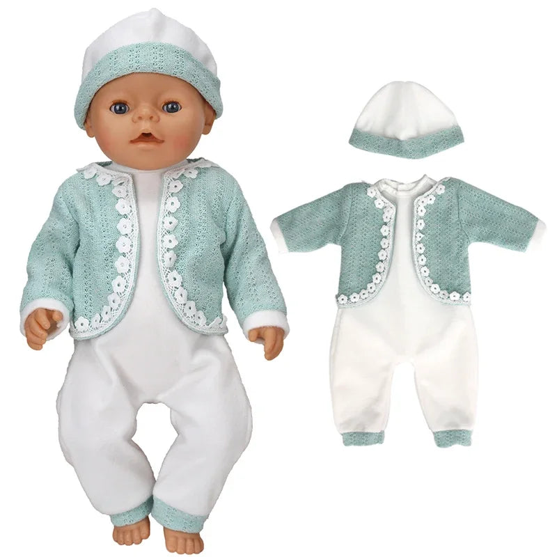 Nuken Vaatteet 43cm Born Baby Dollille