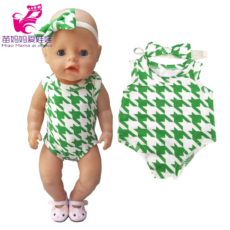 Nuken Vaatteet 43cm Born Baby Dollille