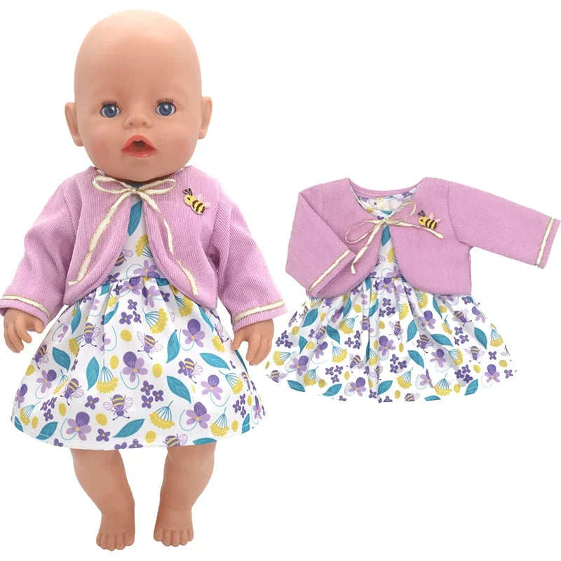 Nuken Vaatteet 43cm Born Baby Dollille