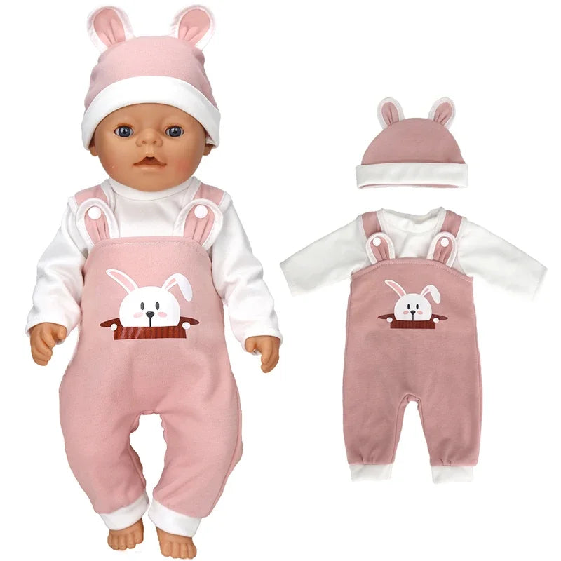 Nuken Vaatteet 43cm Born Baby Dollille