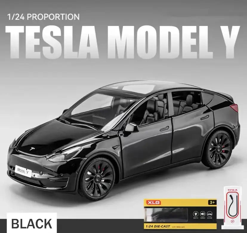 MINI AUTO 1:24 Simulaatio TESLA MODEL Y SUV Metalliauto