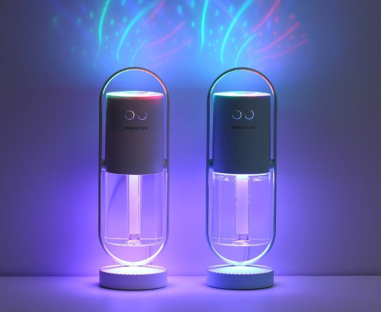 Magic Shadow USB Ilmankostutin – Projektiovalolla varustettu ilmanpuhdistin kotiin, toimistoon ja autoon