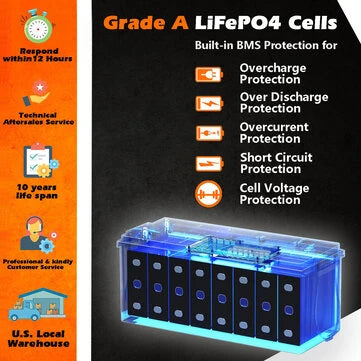 Pilvienergia 12V 100Ah LiFePO4 Litium-akku