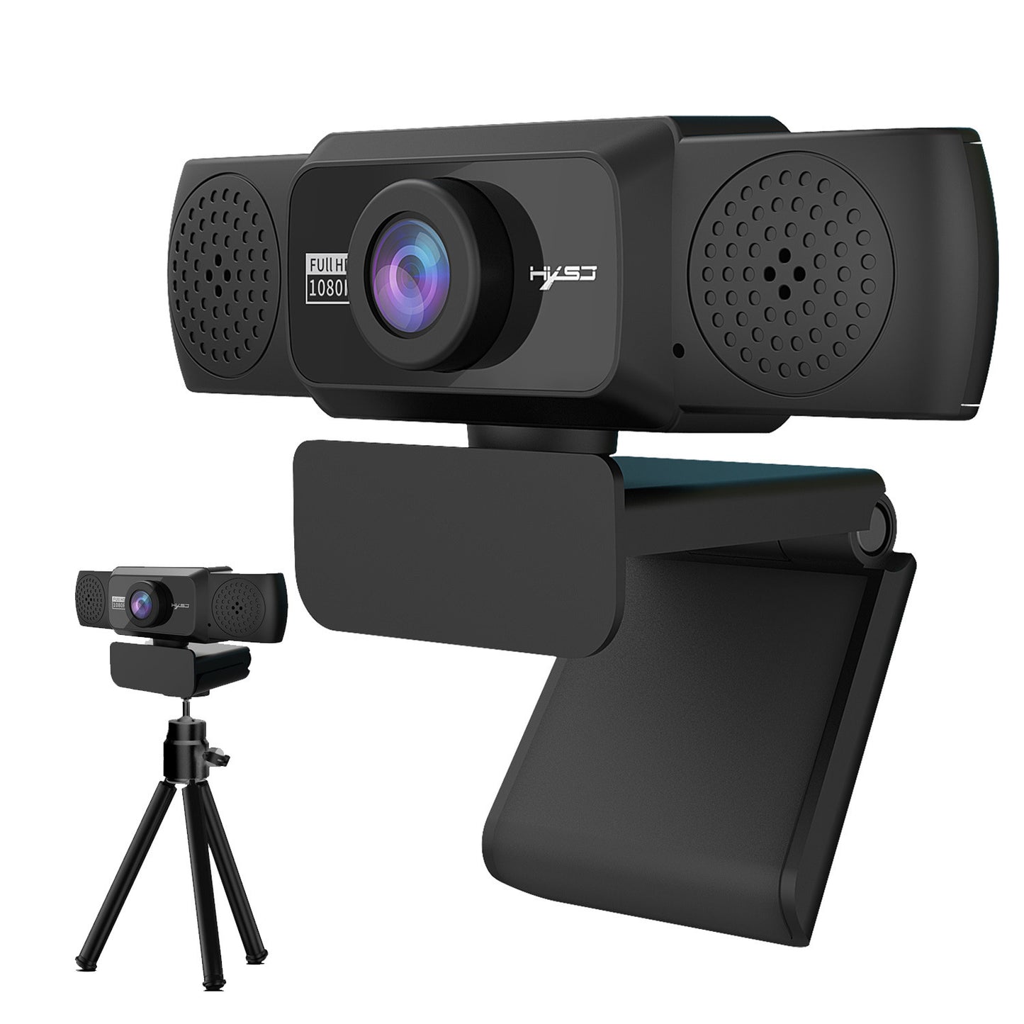 1080P high-definition computer camera with 361080P teräväpiirtoinen tietokonekamera 360 asteen kääntyvällä videoneuvottelutoiminnolla ja verkkokurssien suoratoistoon0 degree rotatable video conferencing and live streaming of online courses