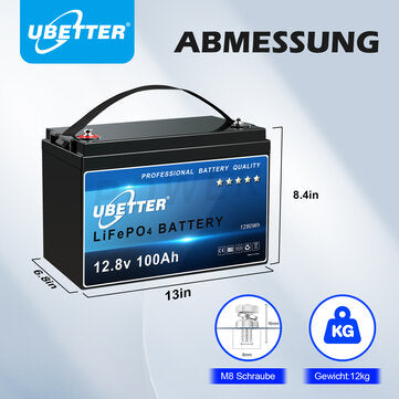 UBETTER 12V 100Ah LiFePO4 Battery