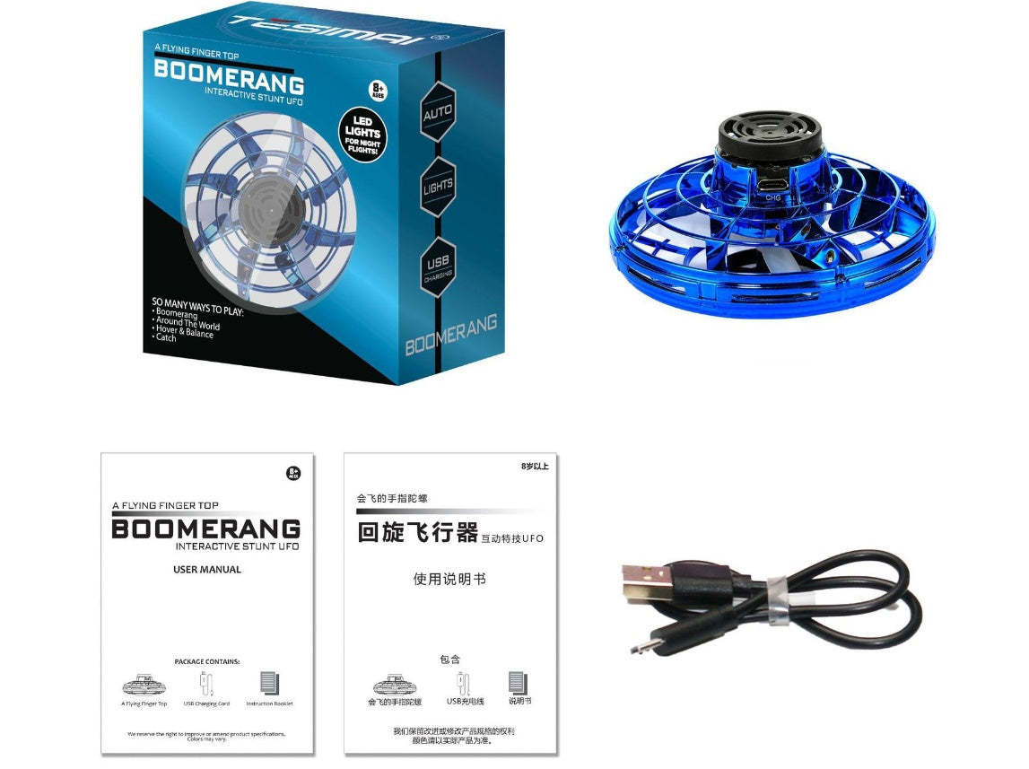 Mini Fingertip Gyro Interaktiivinen Rentoutuslelu Drone LED UFO