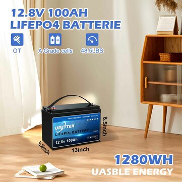 UBETTER 12V 100Ah LiFePO4 Battery