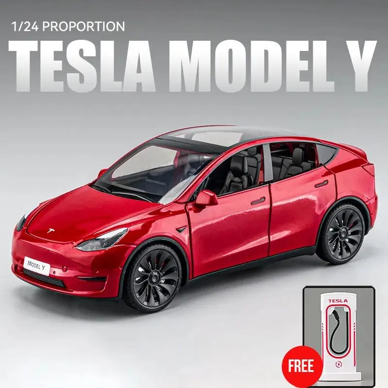 MINI AUTO 1:24 Simulaatio TESLA MODEL Y SUV Metalliauto