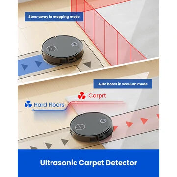 Proscenic V10 - Robottipölynimuri 3-in-1: Imurointi, Lakaisu ja Moppaus – 3000Pa Imuteho, LDS-Navigointi, 2600mAh Akun Kesto 120 Minuuttia