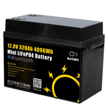 Gokwh 12V 320AH LiFePO4 Lithium Battery - 4096Wh, 200A BMS, 8000+ Syvää Latauskertaa, Bluetooth - Täydellinen RV-, Meri- ja Kotienergian Varastointiin