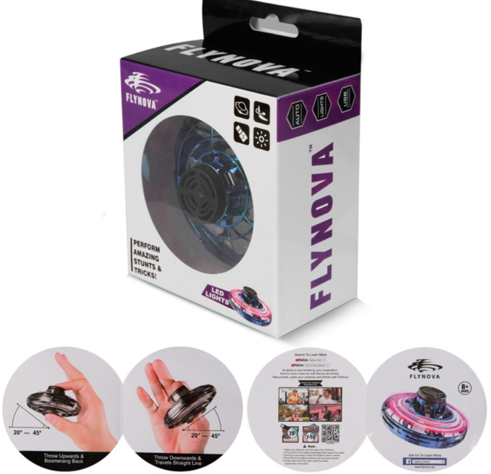 Mini Fingertip Gyro Interaktiivinen Rentoutuslelu Drone LED UFO