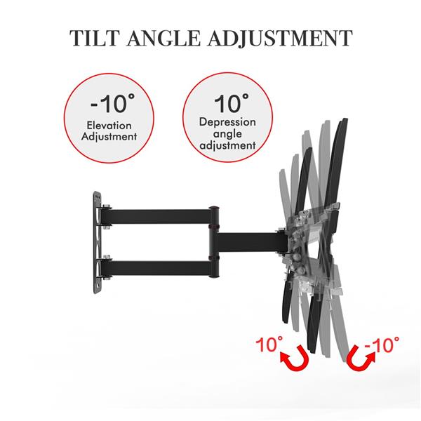 32-65" Single Pendulum Small Base TV Stand TMXD-103 – Kääntyvä ja Säädettävä