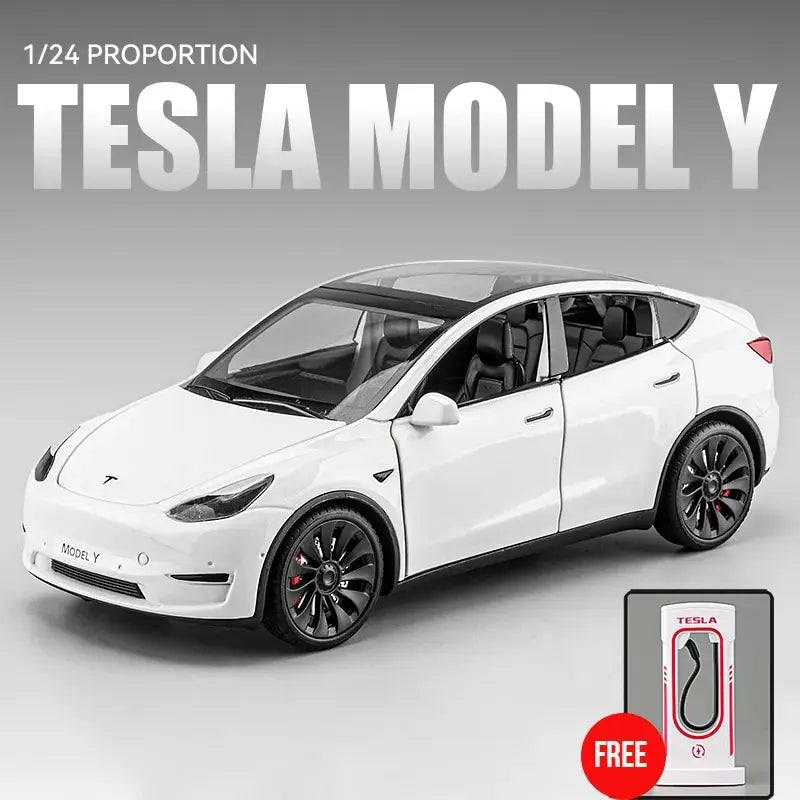 MINI AUTO 1:24 Simulaatio TESLA MODEL Y SUV Metalliauto