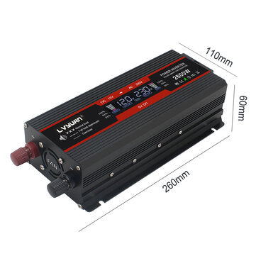 Lvyuan Car Power Inverter 1000W (2600W Peak) - Tehokas Autolaturi Ulkokäyttöön