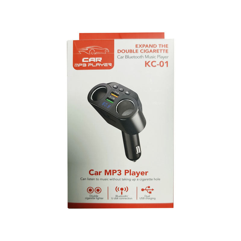 KC-01 Autolaturi, jossa yksi tai kaksi USB-porttia, älykäs digitaalinen näyttö, QC3.0-pikalataus, monitoiminen auton tupakansytytin